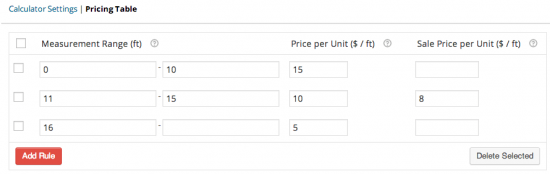 Measurement Price Calculator8